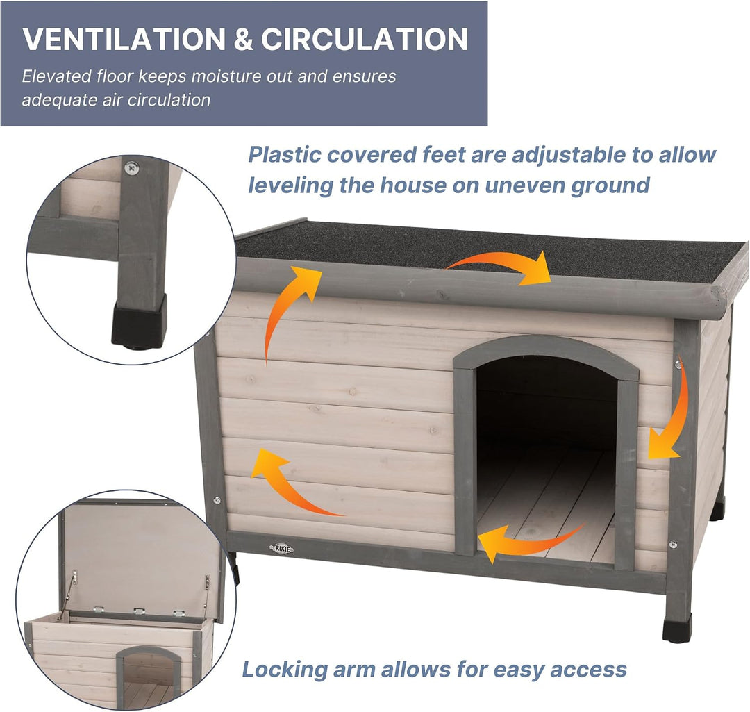 Gray Offset Entrance Dog House