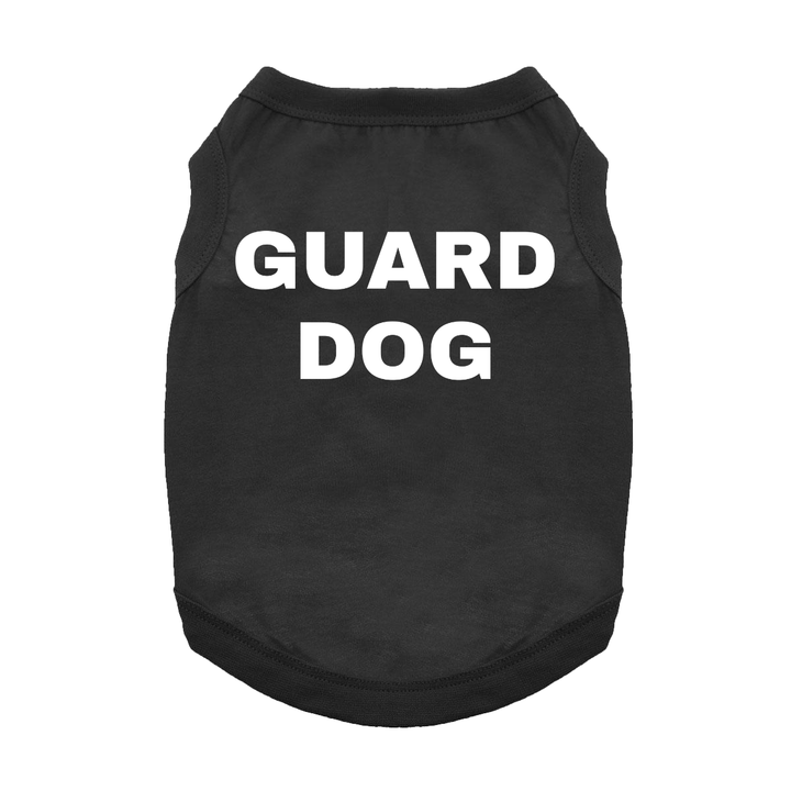 guard dog ords on black tank shirt for xxx large dogs