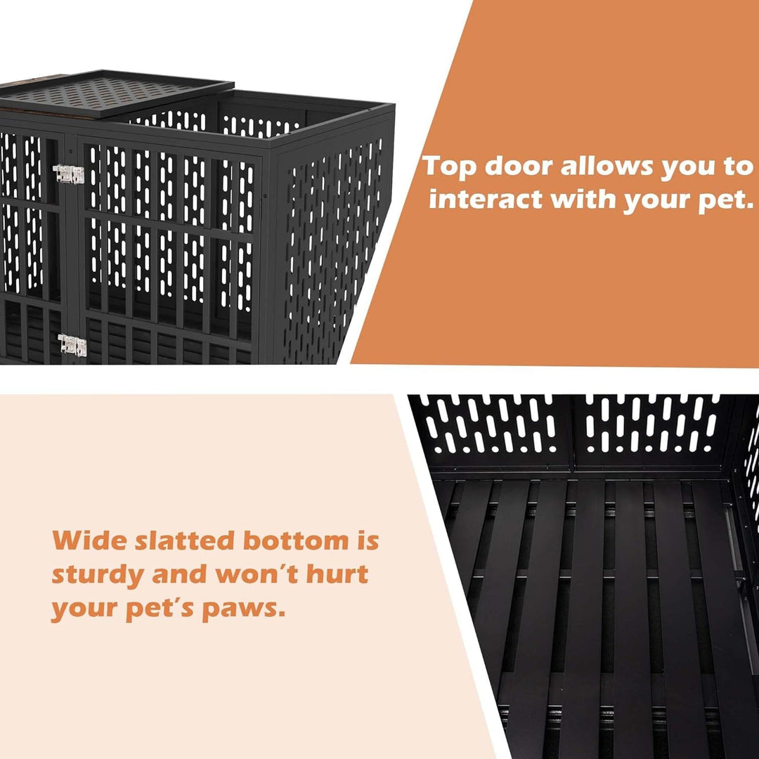 Metal Crate for Anxious Dogs