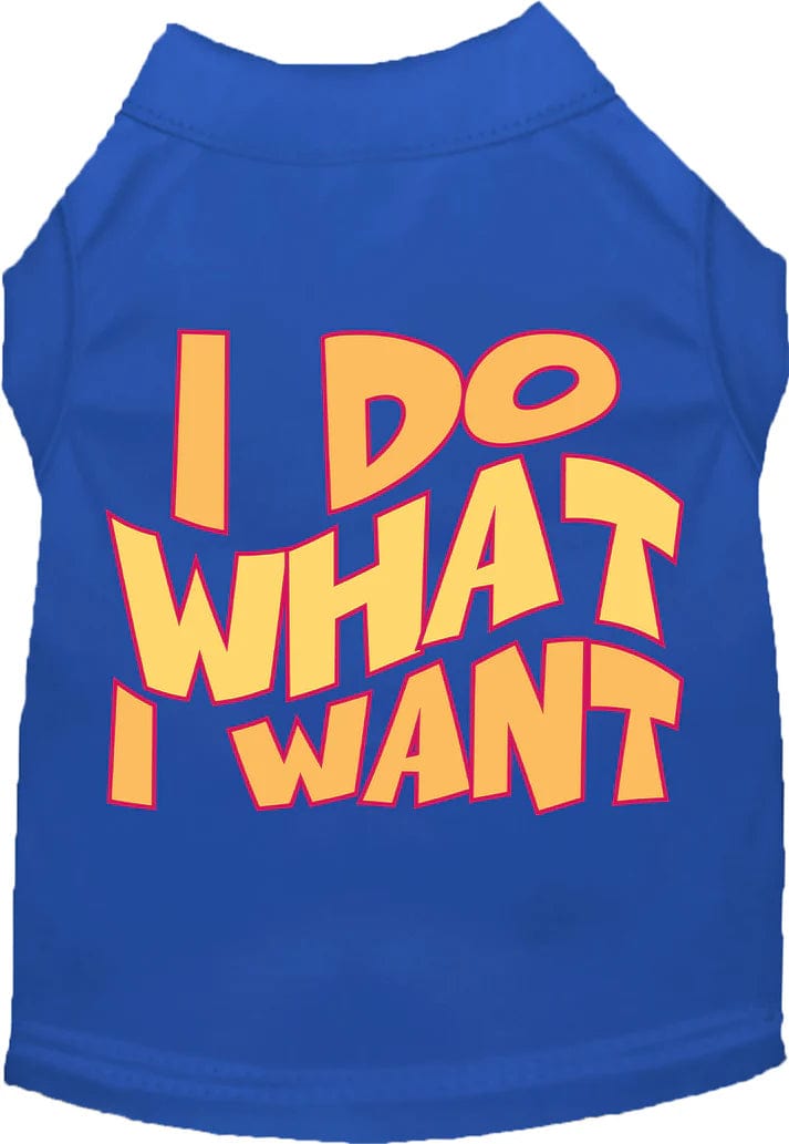 blue i do what i want dog shirt