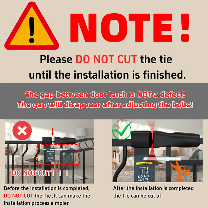 install tip-indoor black dog gate ex wide