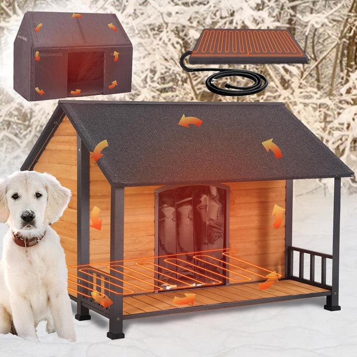 Insulated Dog House with Heating Pad