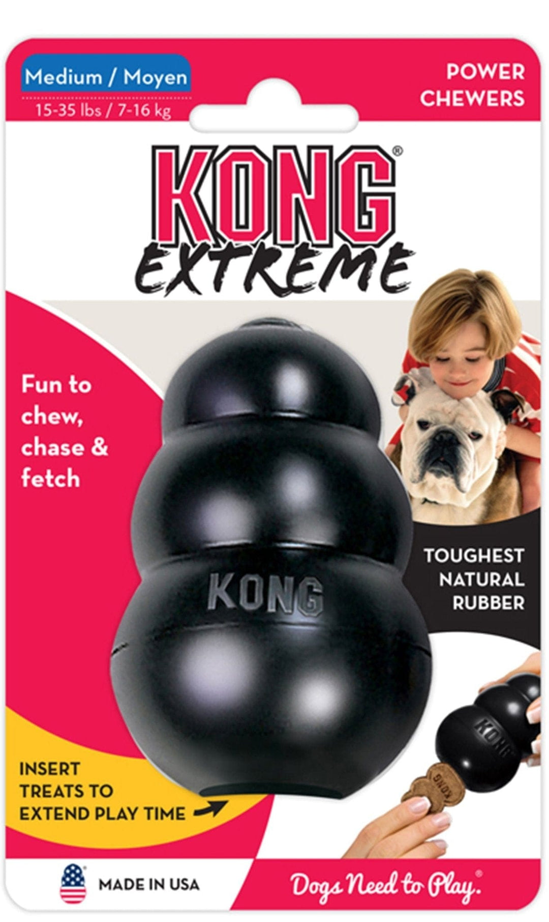 KONG Extreme dog toy for power chewers . fillable with treats too!