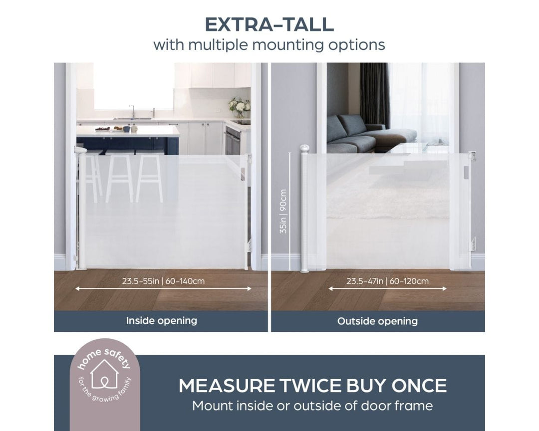 35 inch tall petgate retracting fabric