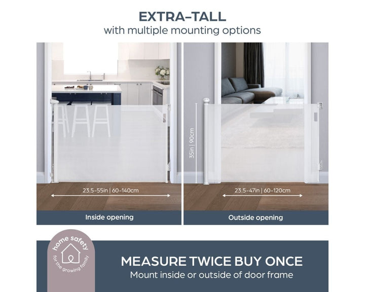 35 inch tall petgate retracting fabric