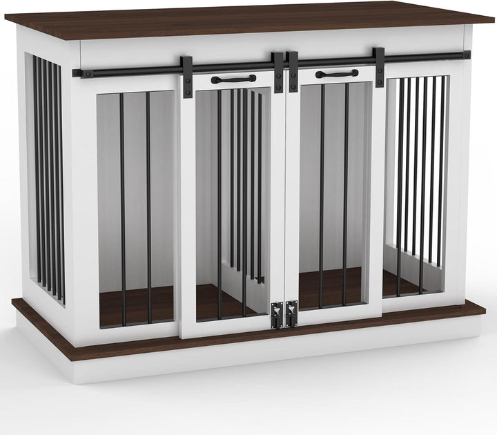 Large Sliding Door Pet Crate Furniture
