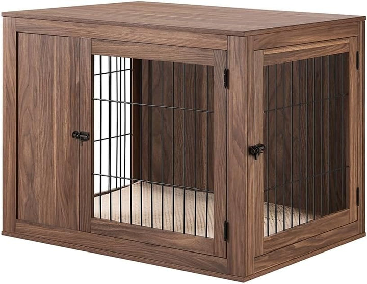 walnut furniture dog crate table