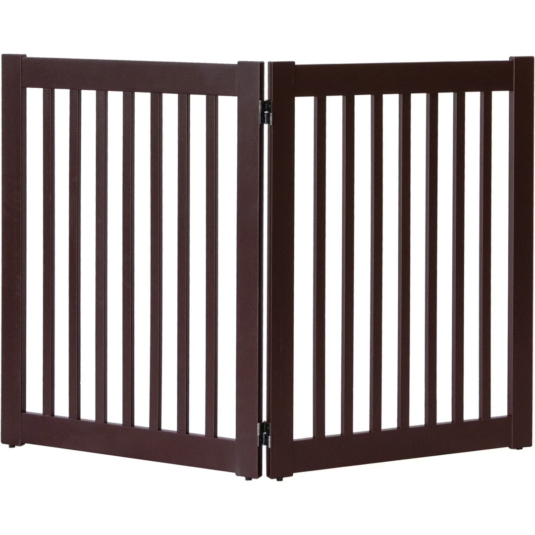 mahogany woood pet barrier 2 pane