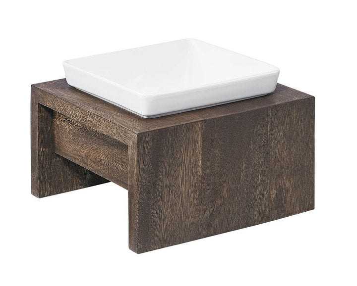 walnut medium feeder square ceramic bowls