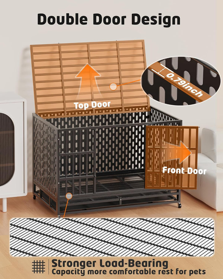 Metal Crate for Anxious Dogs