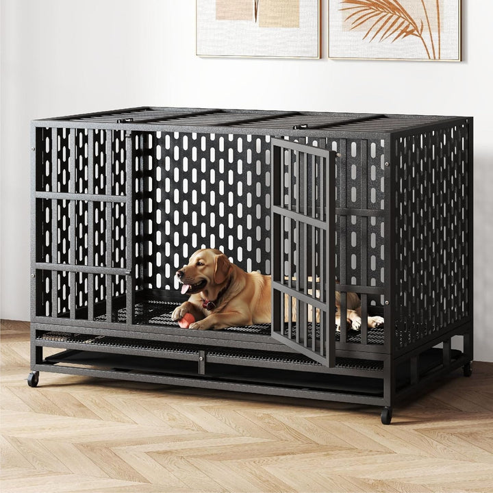 Metal Crate for Anxious Dogs