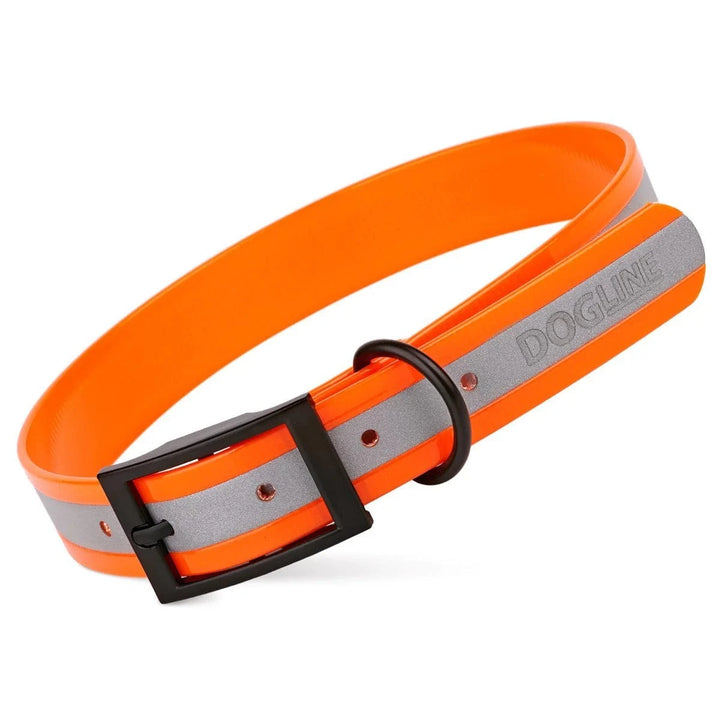 waterproof reflective dog collar orange