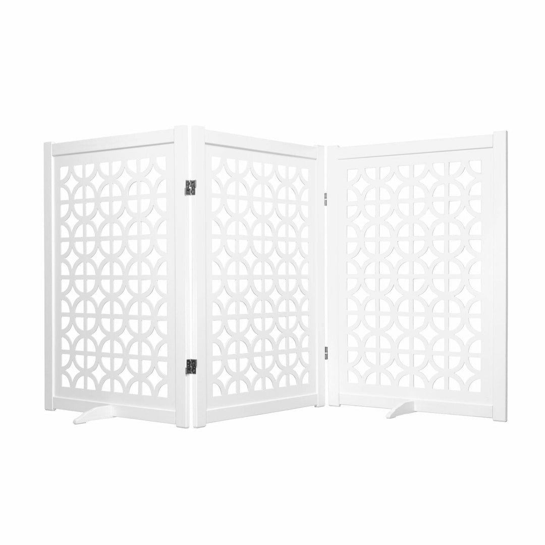 White Indoor Decorator Dog Fence - 2 hieghts