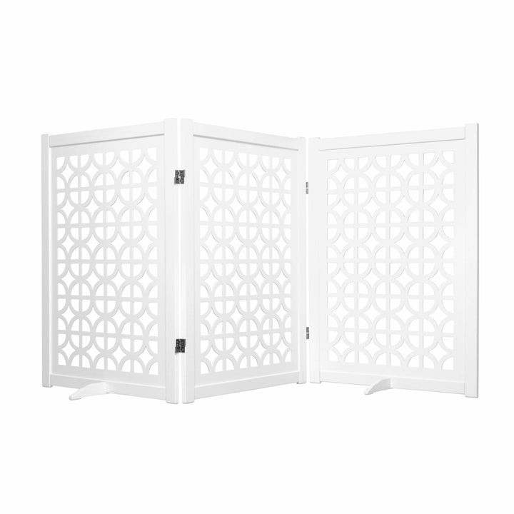 White Indoor Decorator Dog Fence - 2 hieghts