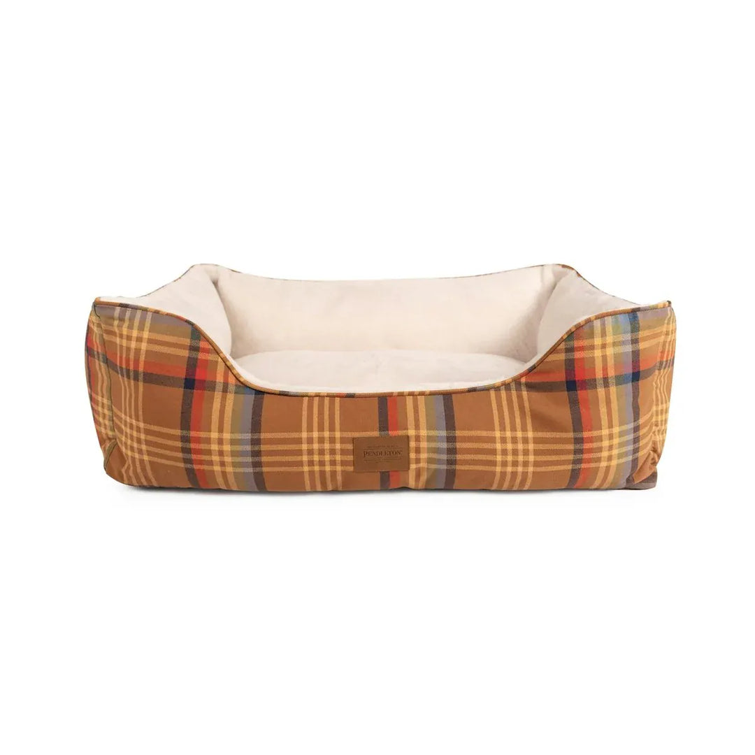 Plaid Kuddler Bed-Pendelton  with soft white interior