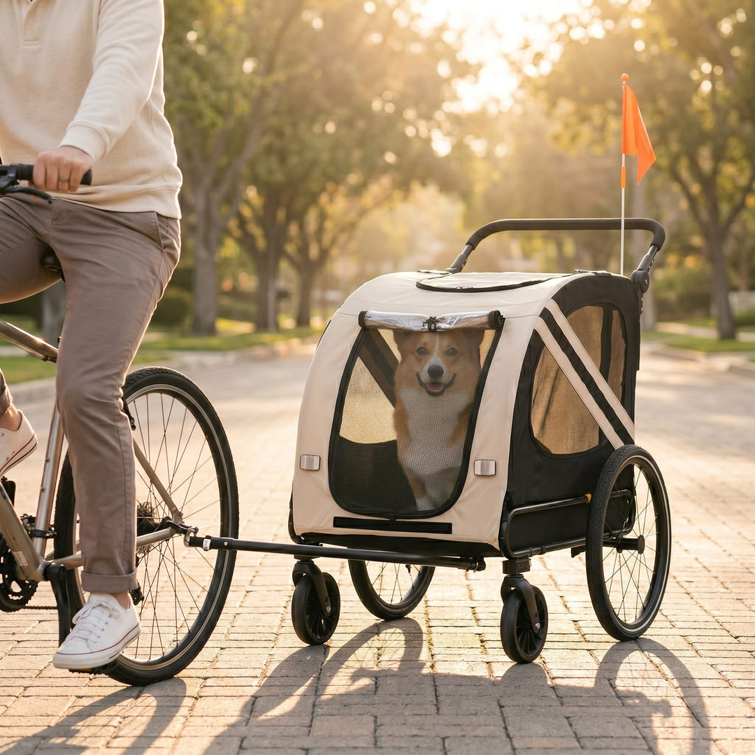2 in one Bike Trailer -Pet Stroller