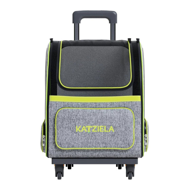 gray rolling backpack pet carrier