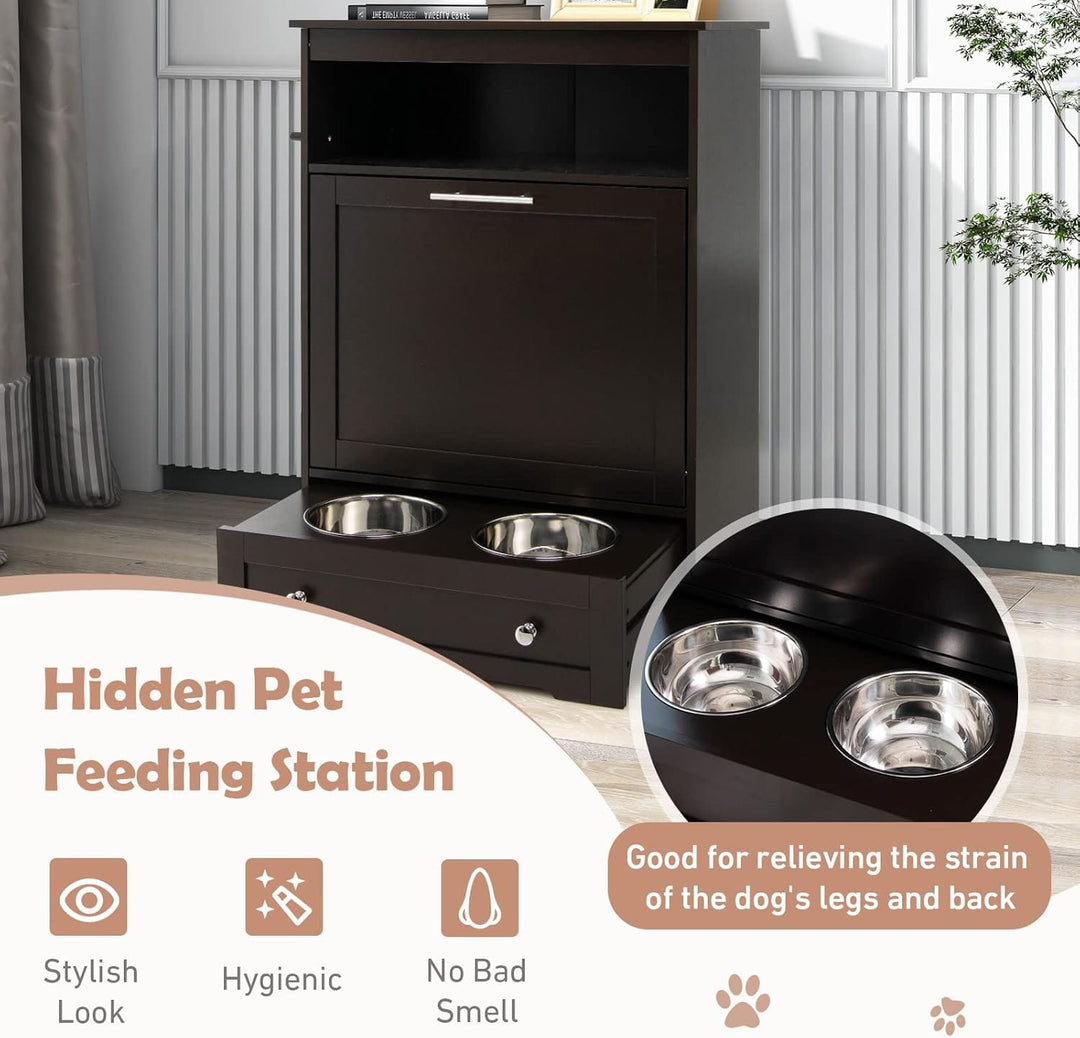 Darla's Pet Feeder Furniture - Brown
