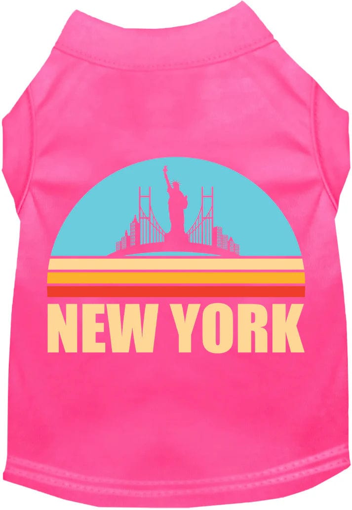 new york shirt for dogs -pink