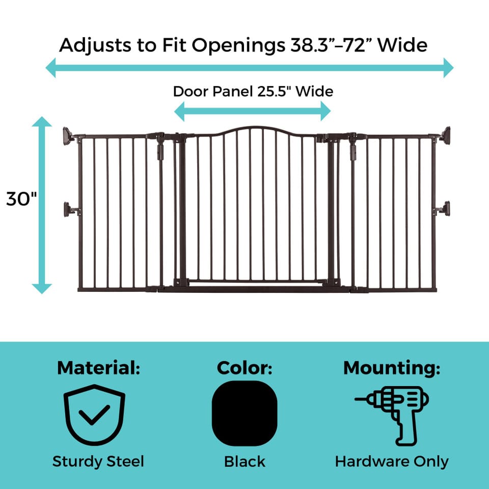 Whitney Wide Arched Pet Gate