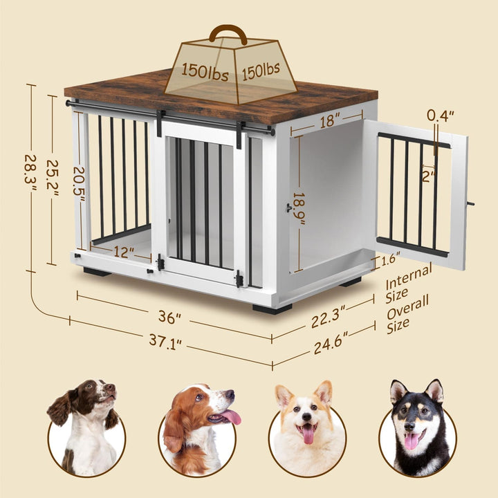 Barn-Door Furniture Dog Crate