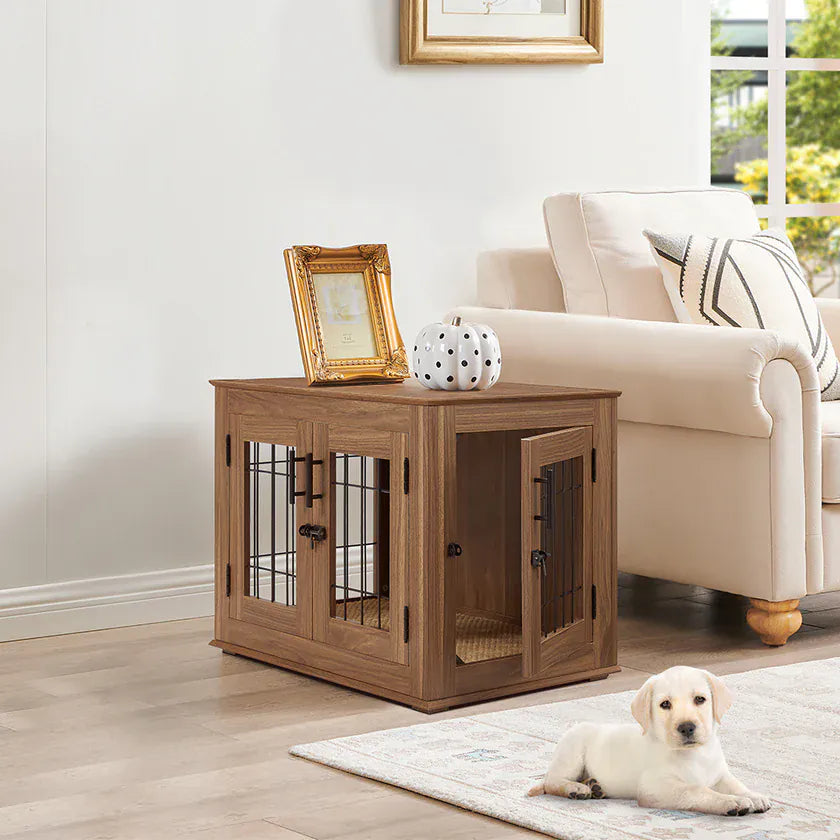 small walnut indoor decorator crate