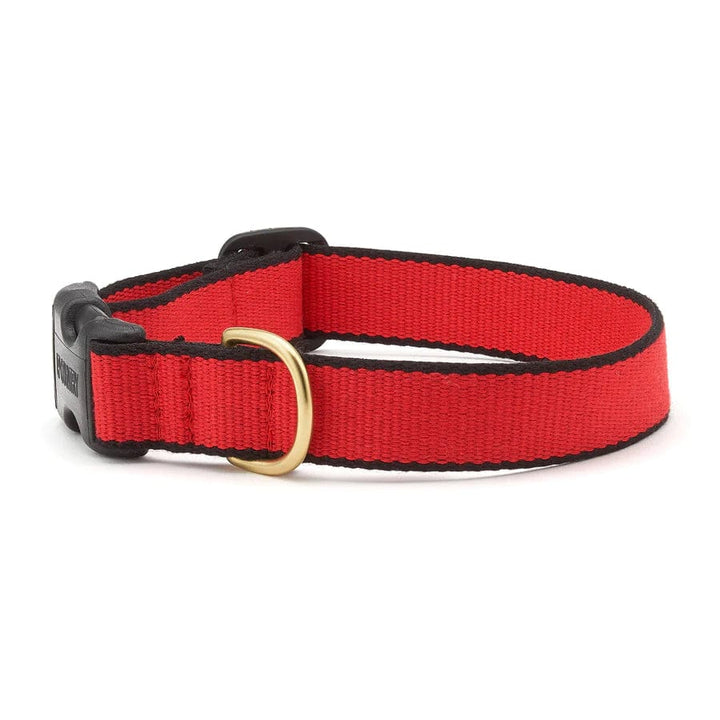 red woven dogo -collar custom embroidery available.