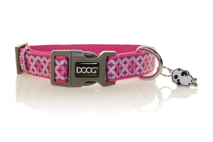 Pink waterproof neoprene dog collar 