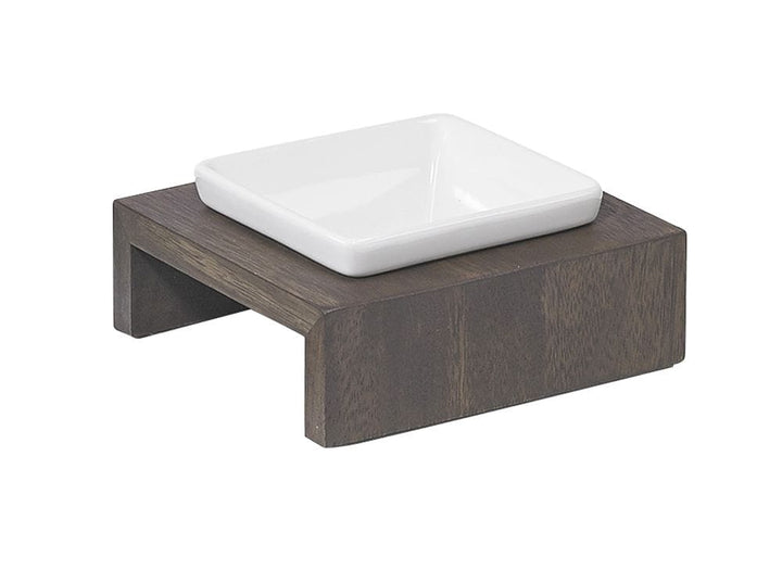 Walnut Elevated Ceramic Pet Dishes