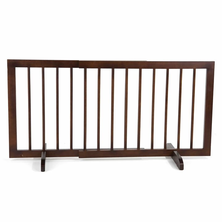 walnut step over pet gate