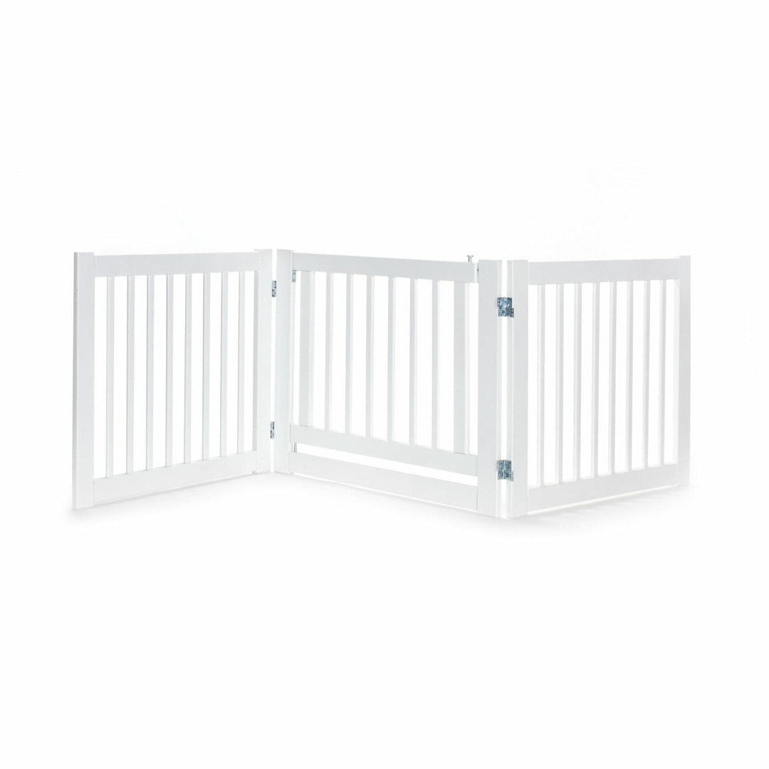 Indoor Pet Fence with Door- walnut or white