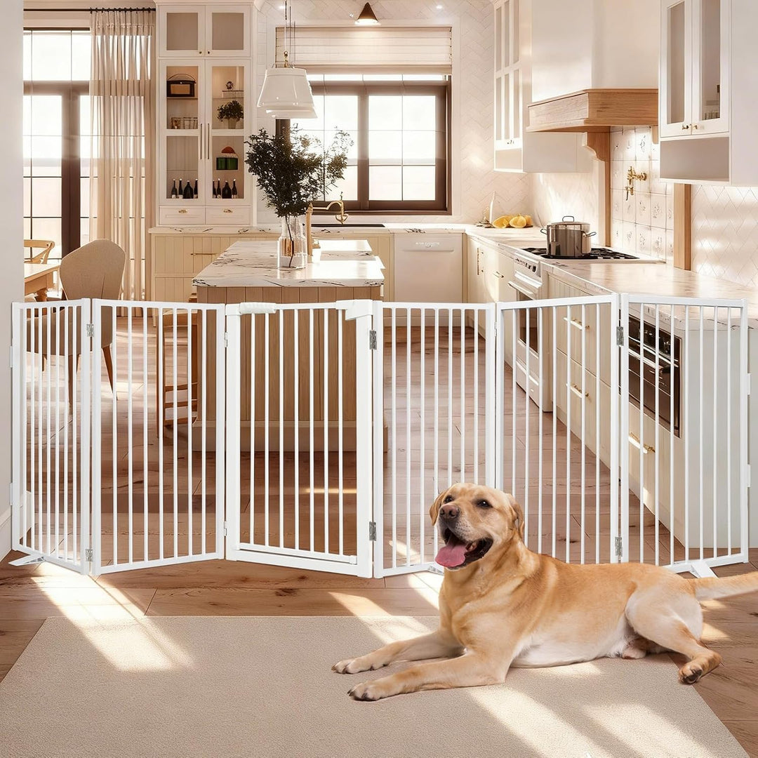 talland wide white indoor dog gate is freestanding