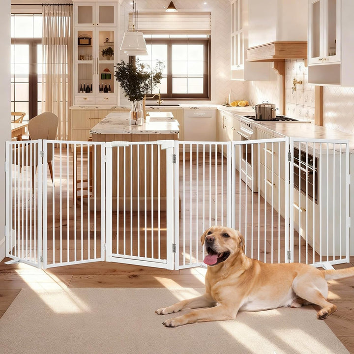 talland wide white indoor dog gate is freestanding