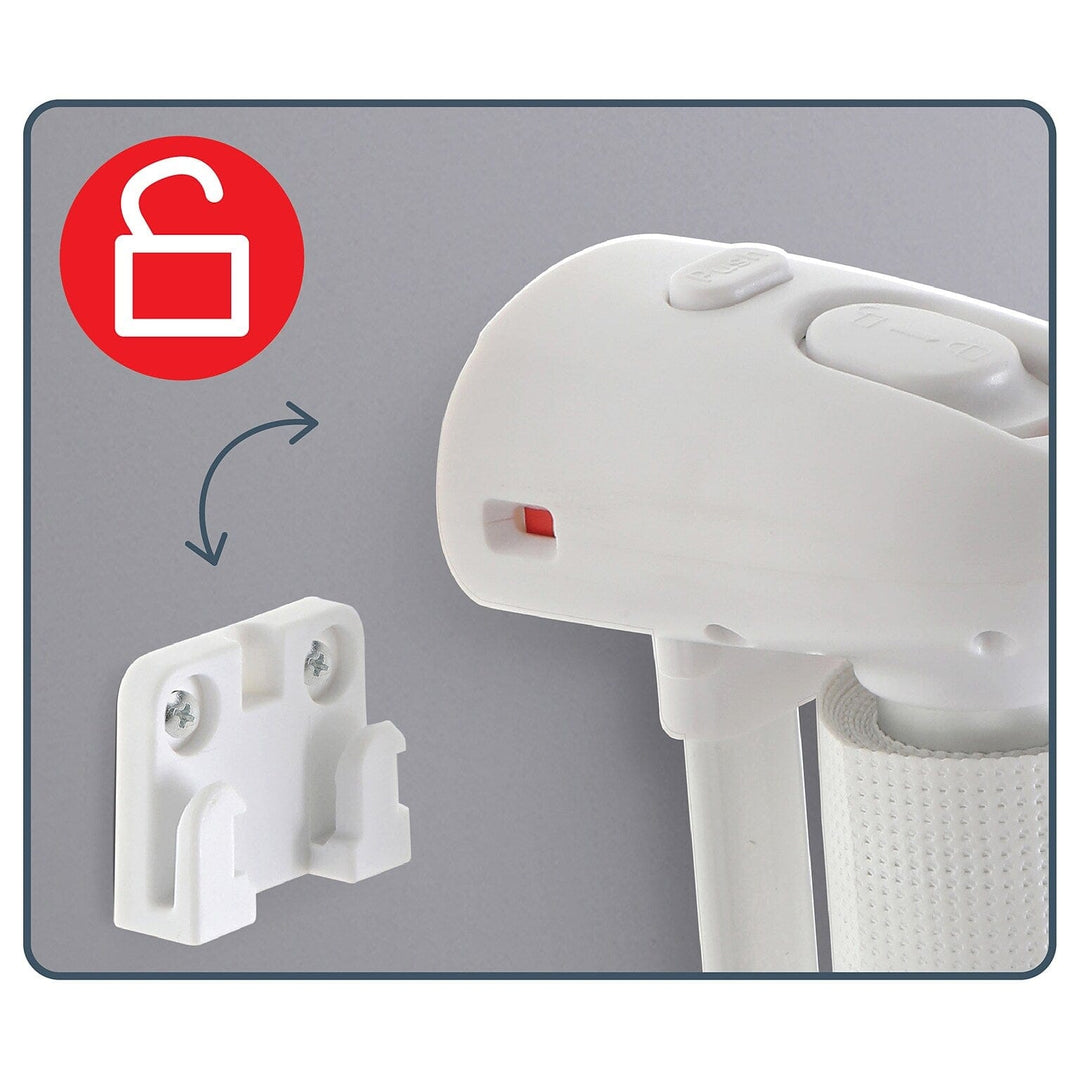 White Retractable Dog Gate -