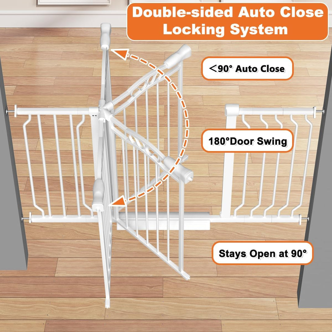 Scroll Accent Designer Dog Gate - white