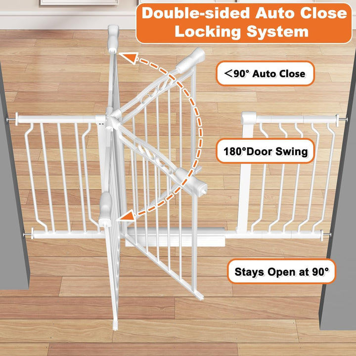 Scroll Accent Designer Dog Gate - white