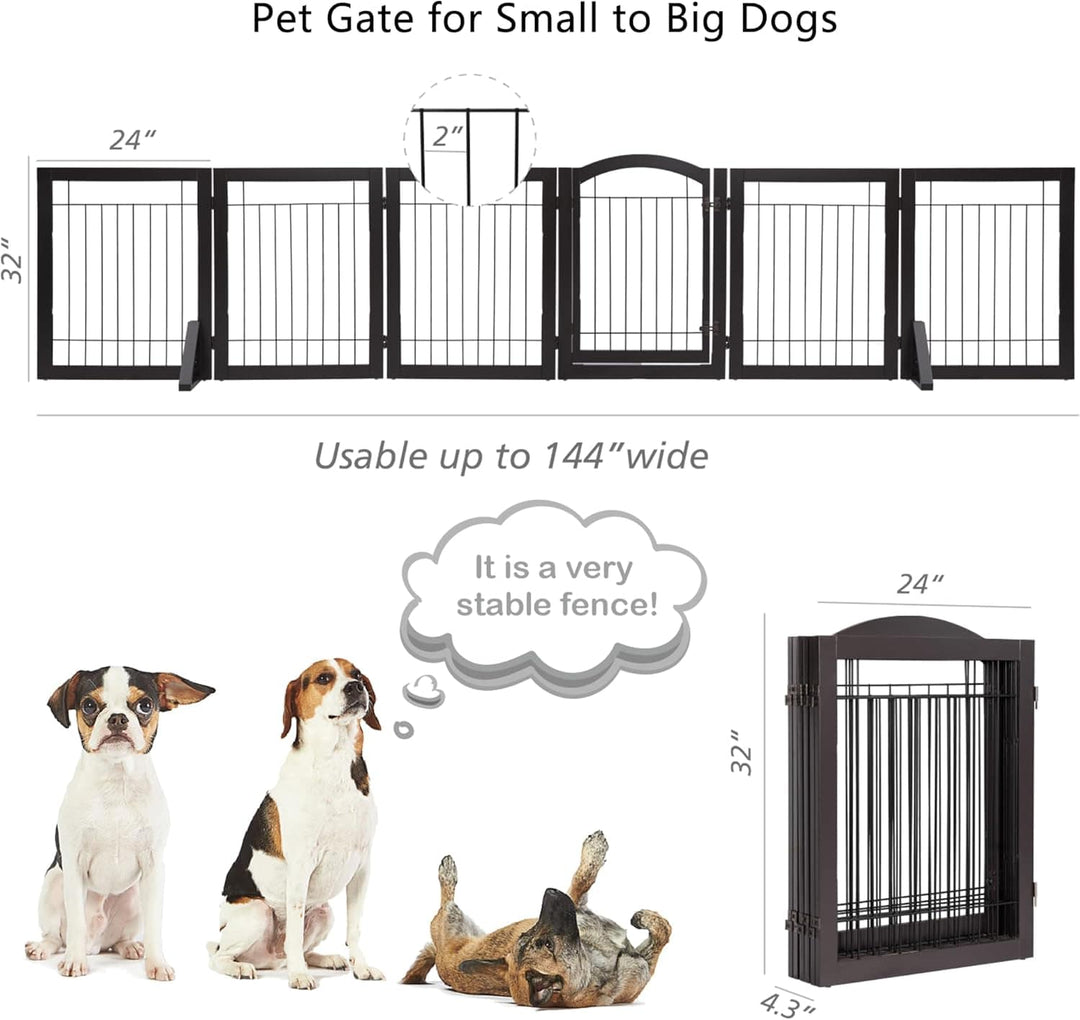 extra wide dog gate -black