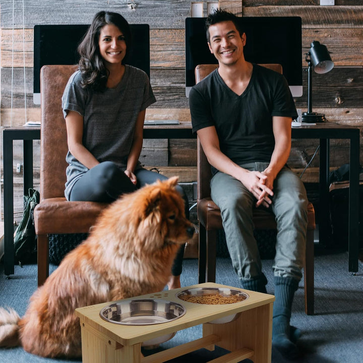 Happy Pawz Wood Top Feeder