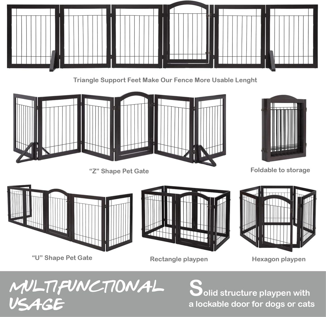 Extra Wide wood and wire Pet Gate