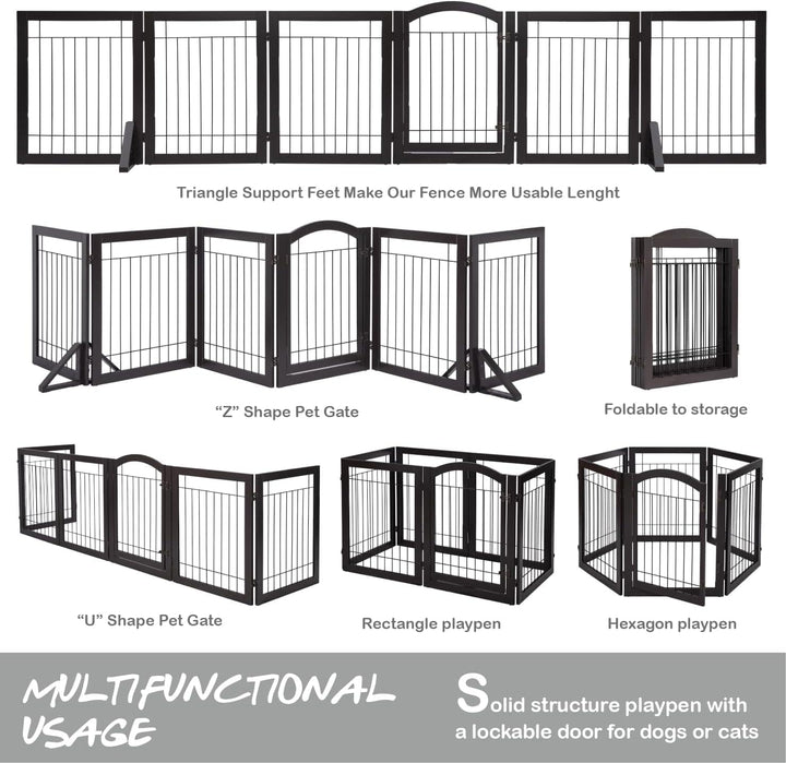 Extra Wide wood and wire Pet Gate