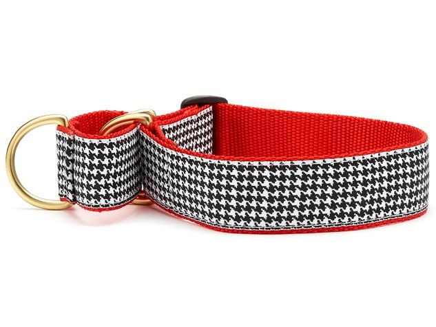 extra wide martingale collar houndstooth