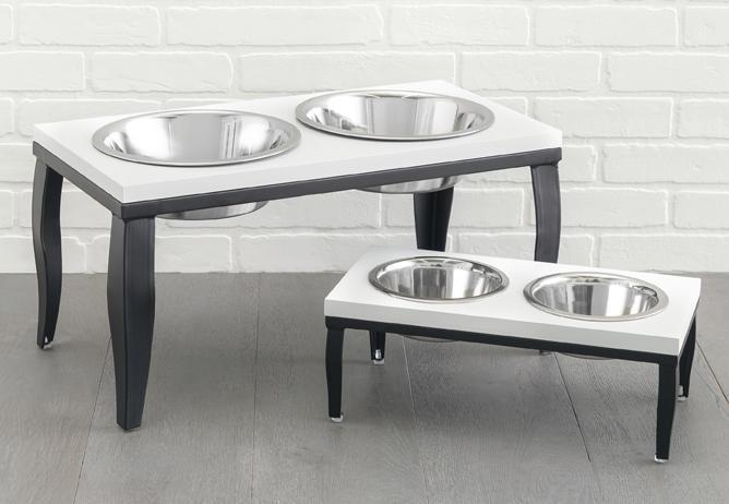 Double Bowl Stand for Large Dog Elevated Dog Bowl Wooden Pet