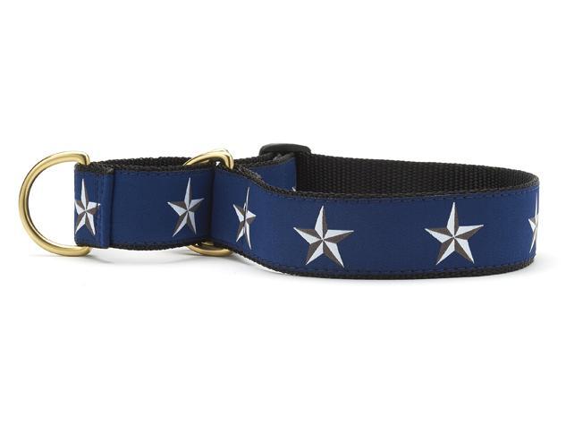 Extra wide martingale collar Northern star- blue