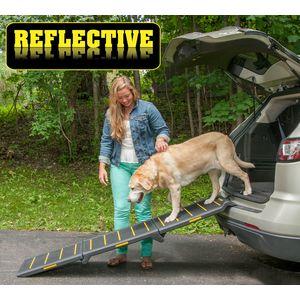 Reflective large dog pet ramp folding