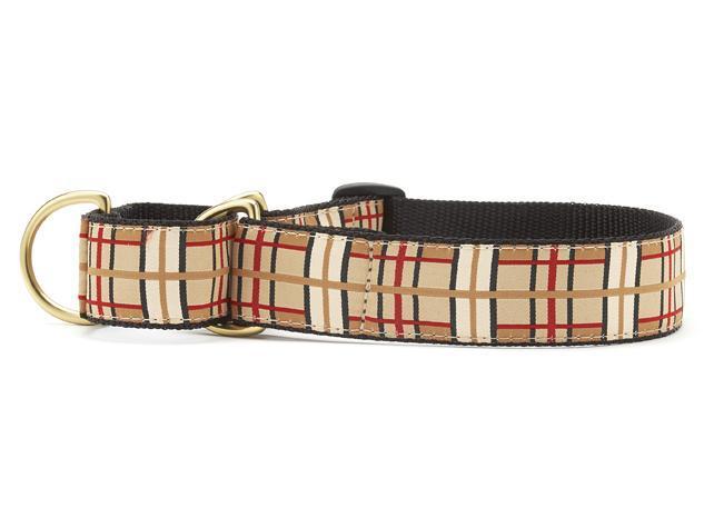 Plaid extra wide martingale collar