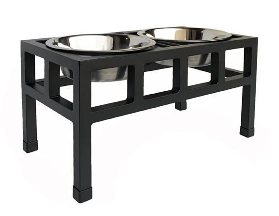 Steel Elevated Dining Station Cherry Finish – OfficialDogHouse