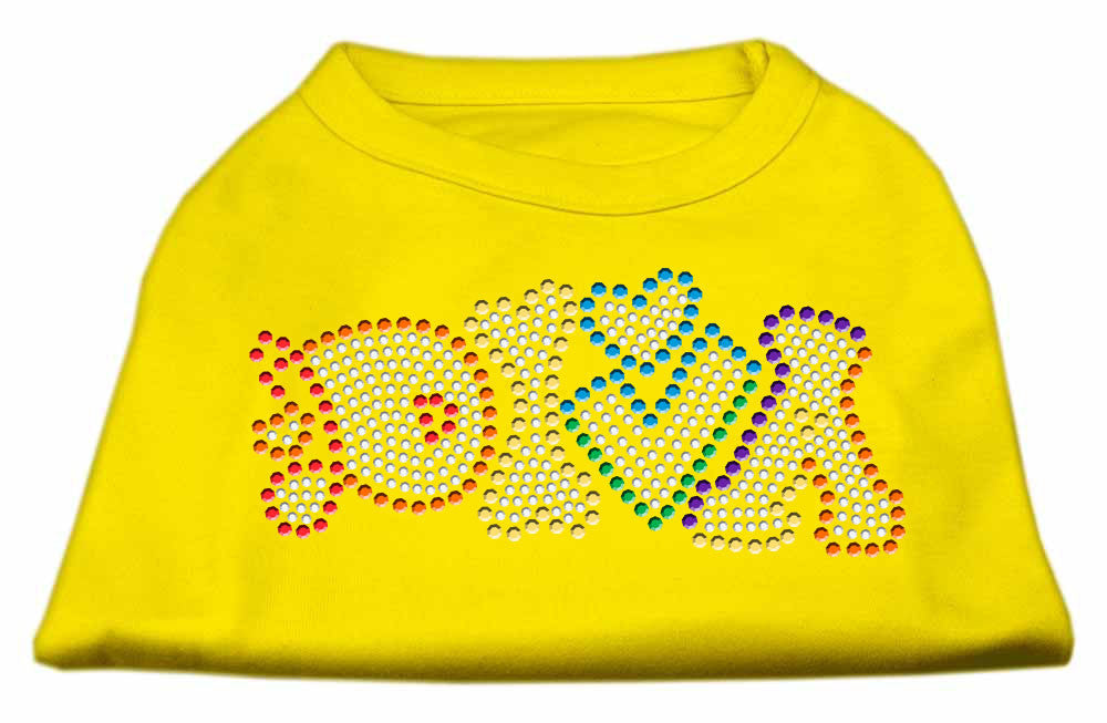 yellow dog shirt DIVA design in color studs