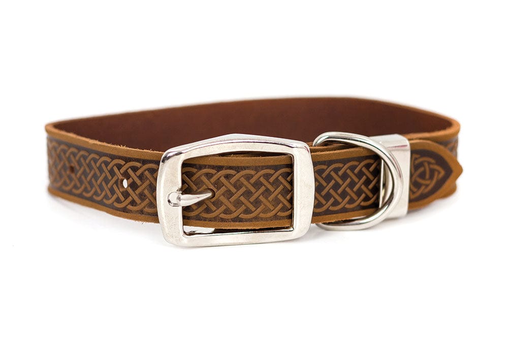 Luxury leather euro -dog-collar -brown -anthony