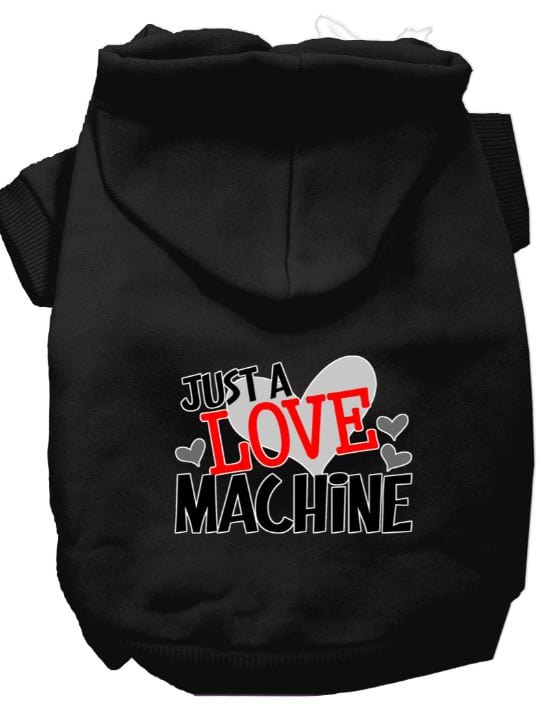 black Love Machine dog hoodie