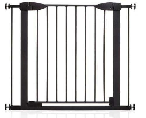 indoor metal dog gate wide pressure mount-black 
